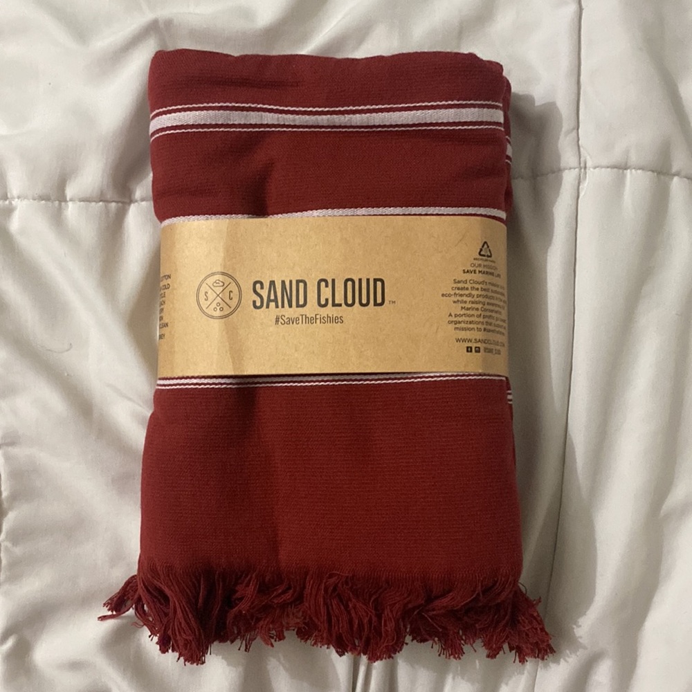 Sand Cloud Burgundy Turkish Bath Towel NWT